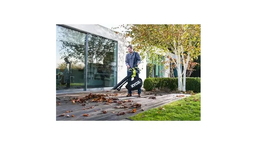 Повітродув-пилосос садовий акумуляторний Ryobi RBV1850 ONE+ НР, 18В, 1*5Ач, безщітковий, 360 куб/год, 201 км/год, 4.4 кг фото 4 купити в Україні