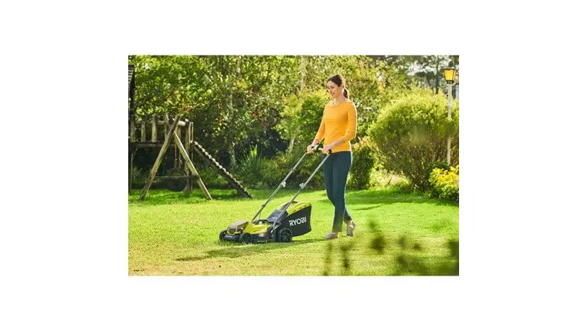 Газонокосарка акумуляторна Ryobi RLM18X33B-40 фото 6 купити в Україні