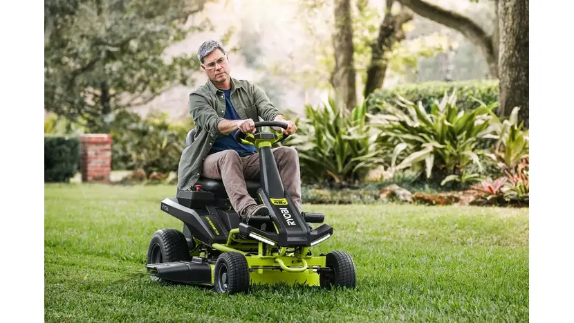 Газонокосилка-райдер аккумуляторная Ryobi RY48RM76A, 48В, 76см, 1х50Ач, 35-115мм, до 4000 кв.м, фары, круиз-контроль, фото фото 6
