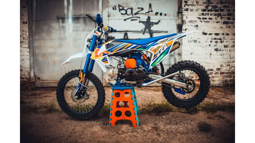 Питбайк PRB XTM 125cc (STRONG) синий, фото фото 4