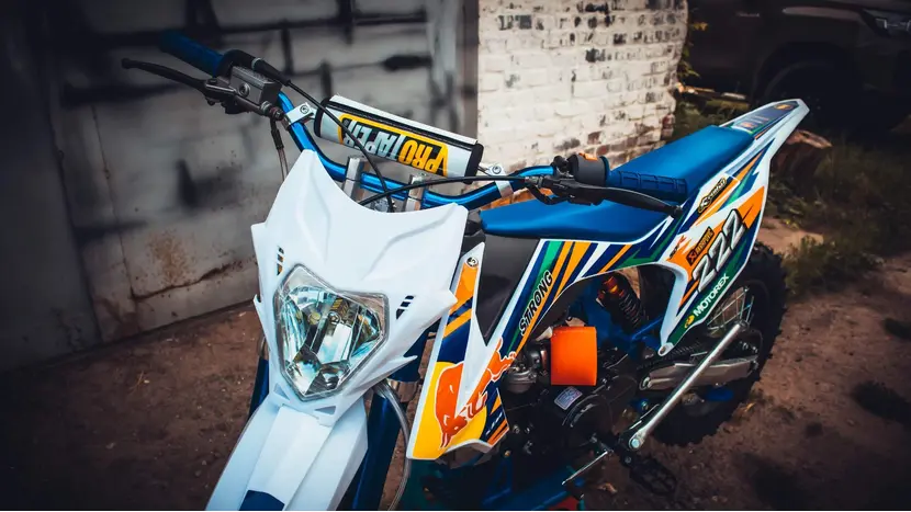 Питбайк PRB XTM 125cc (STRONG) синий, фото фото 5