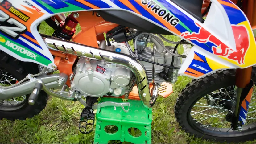 Пітбайк PRB XTM 140cc (STRONG) помаранчевий фото 9 купити в Україні