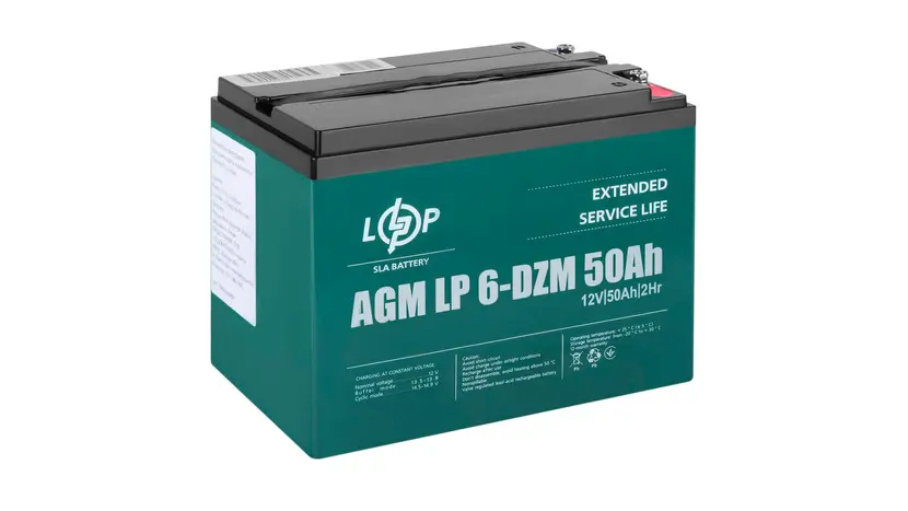 Тяговий свинцево-кислотний акумулятор Logicpower LP 6-DZM-50 Ah фото 4 купити в Україні