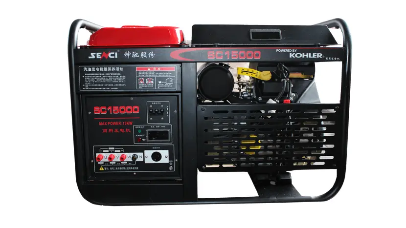 Генератор Senci SC15000, бензин, 12кВт, 400В, двигатель KOHLER, трёхфазный (380 В), 13 кВт, фото фото 2