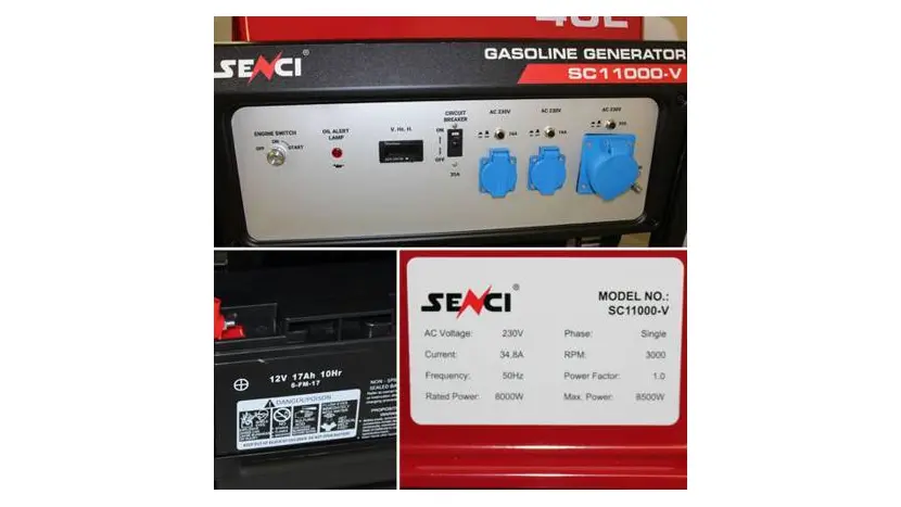 Бензиновый генератор Senci SC 11000V ATS (8 кВт), однофазный (230 В), 8.5 кВт, фото фото 11