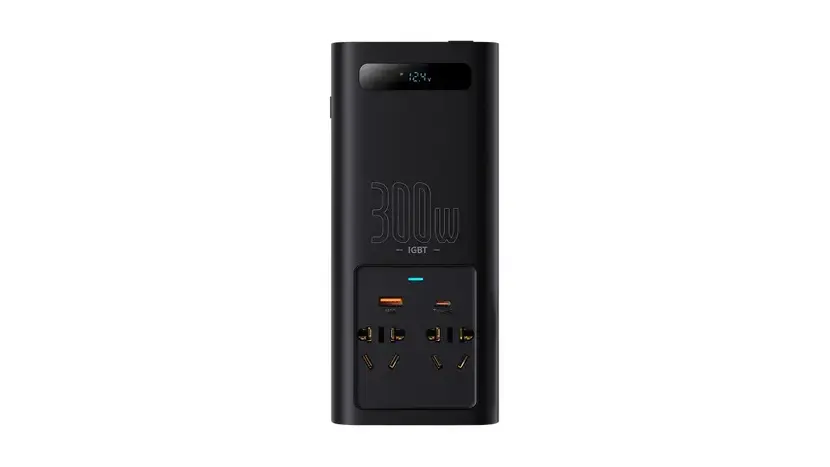 Автомобильный инвертор Baseus IGBT Power Inverter 300W (220V CN/EU ) Black (CGNB010101), фото фото 2