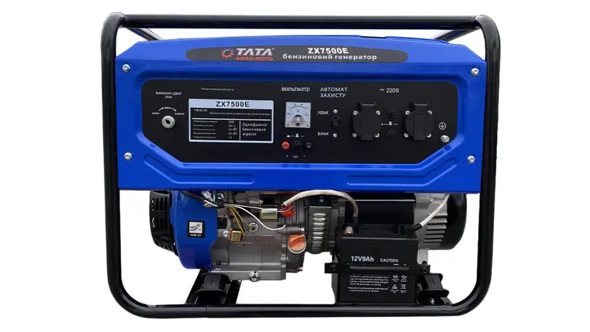 Бензиновый генератор TATA ZX7500 (6KW) с электростартером, однофазный (230 В), 6.5 кВт, фото фото 5