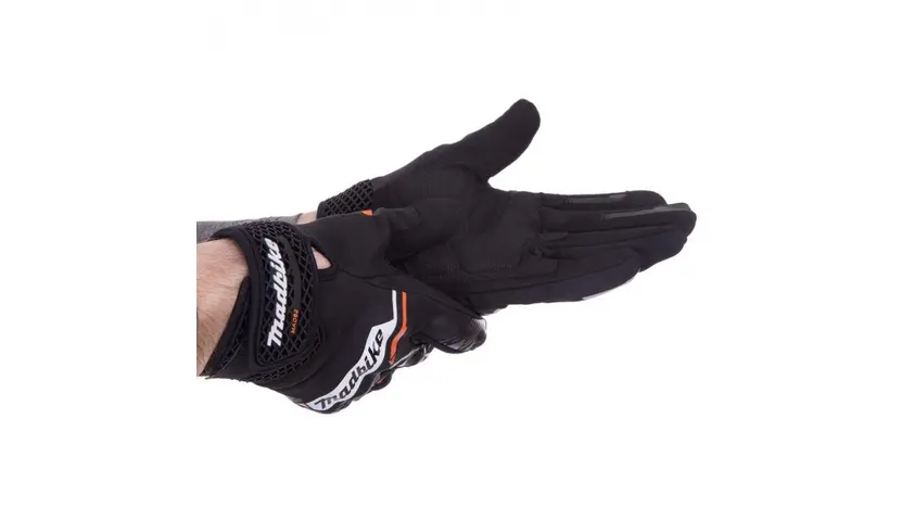 Перчатки текстильные с защитой, красные Madbike MAD-62 р.L (шт.), фото фото 2