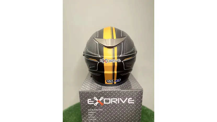 Мотошолом EXdrive EX-09 Carbon інтеграл чорний матовий розмір М фото 9 купити в Україні