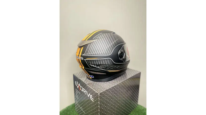 Мотошолом EXdrive EX-09 Carbon інтеграл чорний матовий розмір XL фото 11 купити в Україні