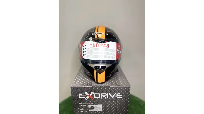 Мотошлем Eхdrive EX-09 Carbon интеграл черный глянец размер S, фото фото 5