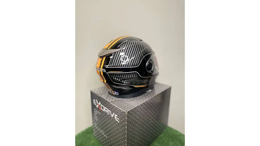 Мотошлем Eхdrive EX-09 Carbon интеграл черный глянец размер S, фото фото 12