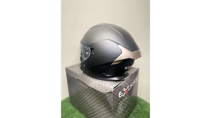 Мотошолом Exdrive EX-586 шолом півлицьовий + окуляри чорний глянцевий (Розмір XXL) фото 7 купити в Україні