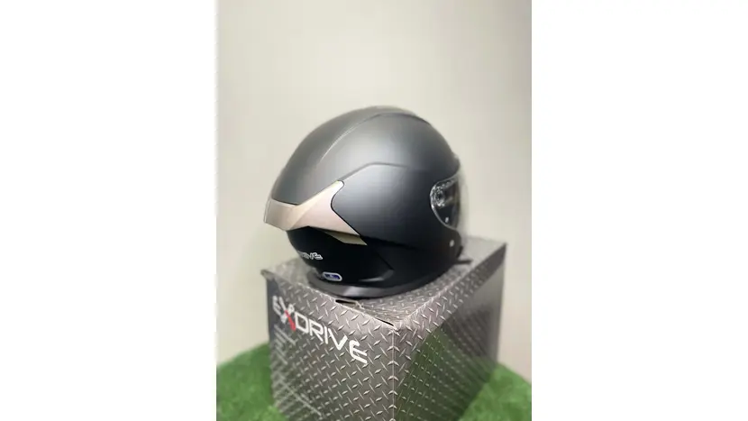 Мотошолом Exdrive EX-586 шолом півлицьовий + окуляри чорний глянцевий (Розмір XL) фото 9 купити в Україні