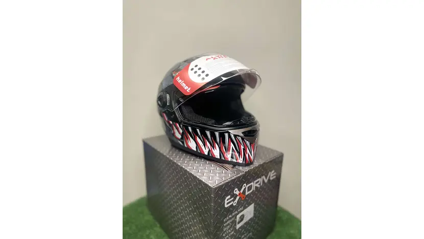 Мотошолом EXdrive EX-09B Jaws Shine Black розмір L фото 16 купити в Україні