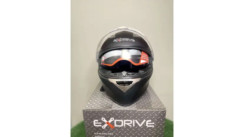 Мотошолом EXdrive EX-09 Matt Black розмір M фото 10 купити в Україні