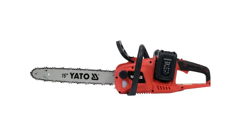 Аккумуляторная бесщитковая цепная пила YATO YT-828131 2х18В, с аккумулятором 4Ач, фото фото 2