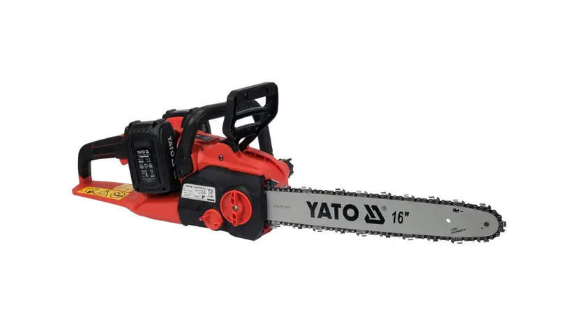 Аккумуляторная бесщитковая цепная пила YATO YT-828131 2х18В, с аккумулятором 4Ач, фото фото 3