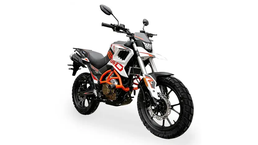 Мотоцикл TEKKEN 250 NEW Бело-оранжевый (DUAL SPORT) 171FMM, фото фото 2