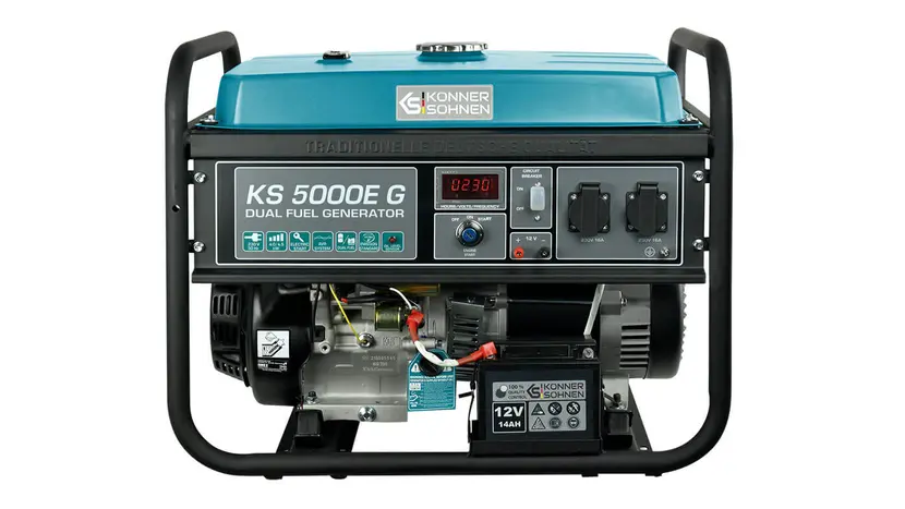 Генератор двух топливный Könner&Söhnen KS 5000E G (газ, бензин), однофазный (230 В), 4.5 кВт, фото фото 2