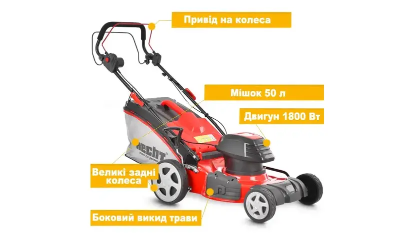 Газонокосарка електрична HECHT 1802 S фото 14 купити в Україні