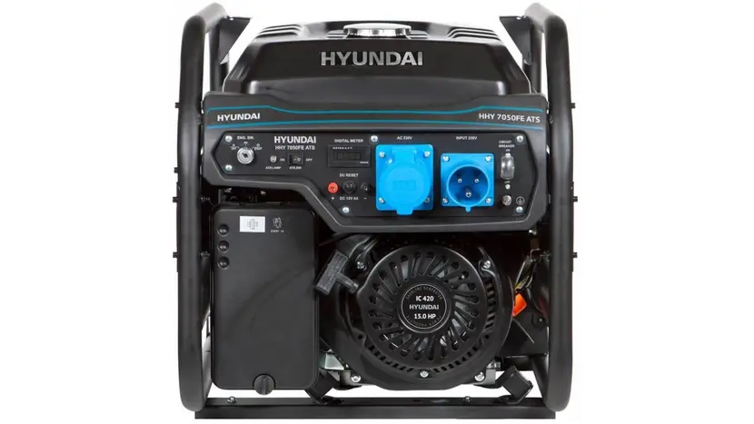Генератор двопаливний (газ/бензин) Hyundai HHY 7050FЕ+ГМ, однофазний (230 В), 5.5 кВт фото 2 купити в Україні