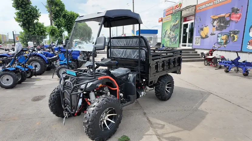 Вантажний Квадроцикл MotoZona Hummer 300 4x4 Самоскид (Чорний) фото 7 купити в Україні