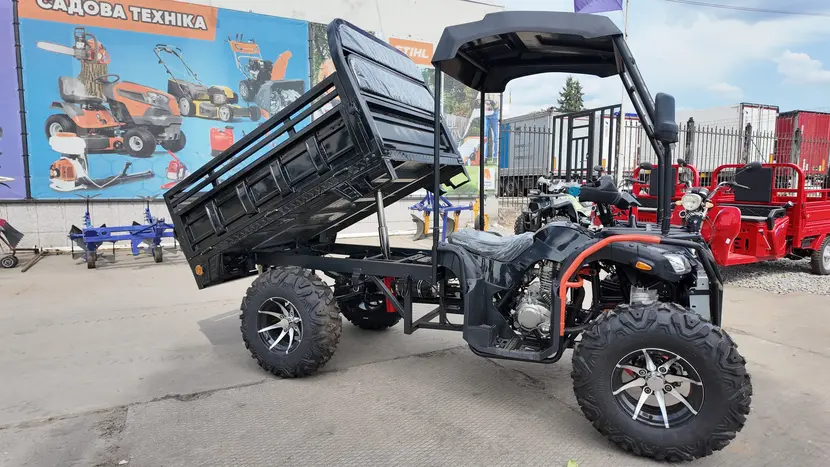Вантажний Квадроцикл MotoZona Hummer 300 4x4 Самоскид (Чорний) фото 9 купити в Україні