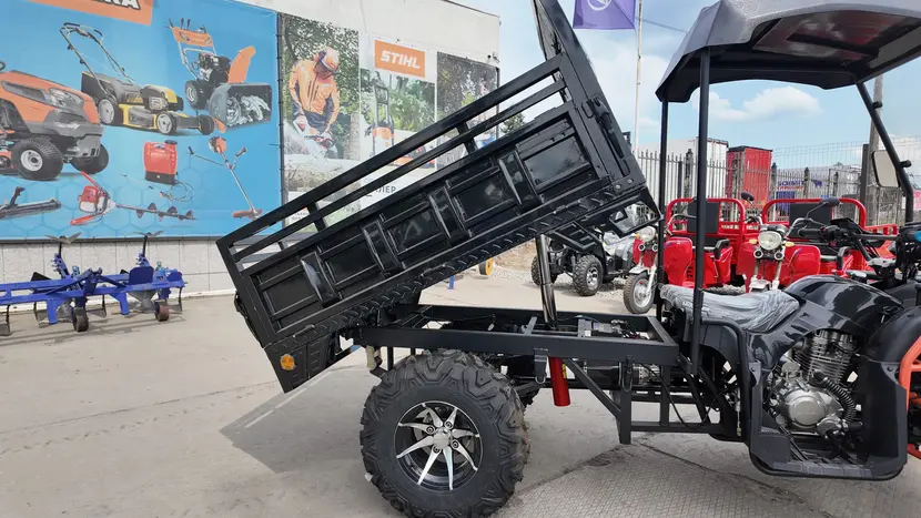 Вантажний Квадроцикл MotoZona Hummer 300 4x4 Самоскид (Чорний) фото 10 купити в Україні
