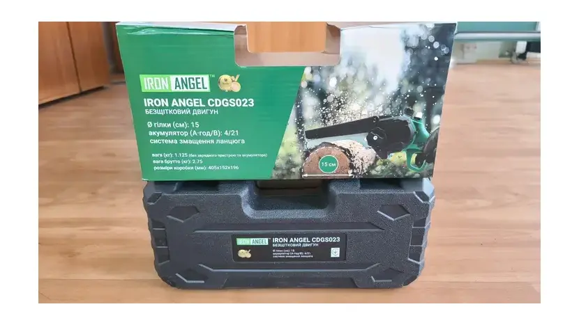 Акумуляторна ланцюгова міні-пилка Iron Angel CDGS023 фото 5 купити в Україні