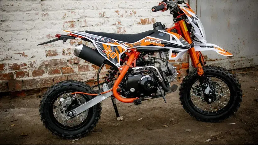 Пітбайк PRB GECKO 110E (Жовтий) колеса 12/10 фото 3 купити в Україні