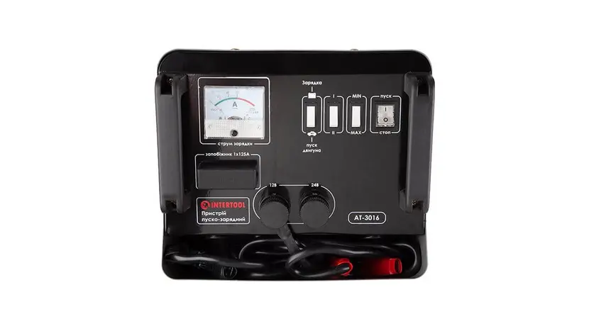 Пускозарядное устройство INTERTOOL AT-3016 12/24 В, зарядка 50/75 А, пуск 300 А, 20-600 Ач, фото фото 5