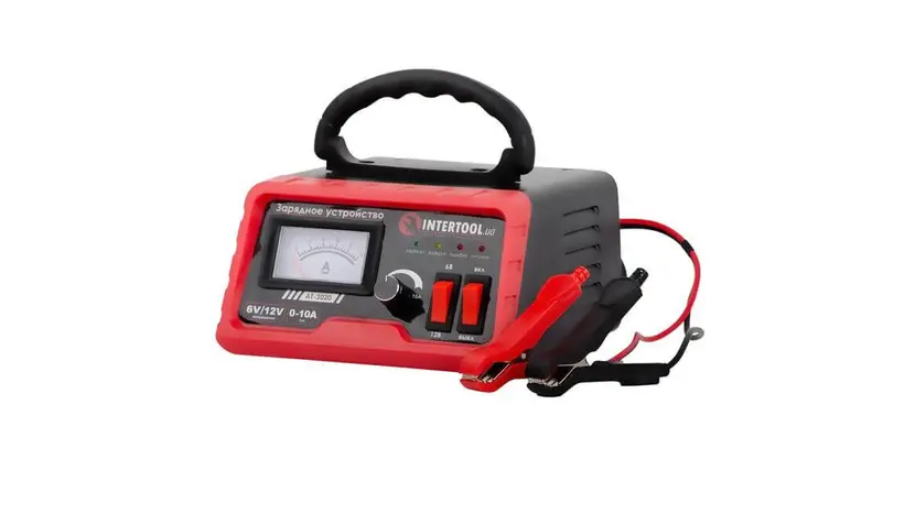 Зарядний пристрій INTERTOOL AT-3020 6/12 В, 0-10 А, 6-120 Агод фото 5 купити в Україні