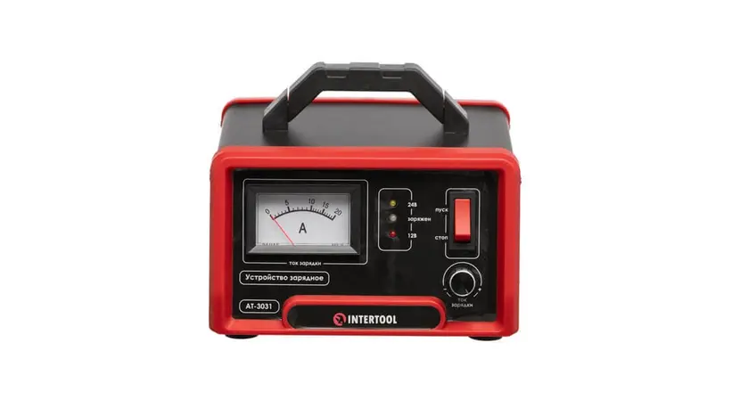 Зарядное устройство INTERTOOL AT-3031 12/24 В, 0-10 А, 6-150 Ач, фото фото 4