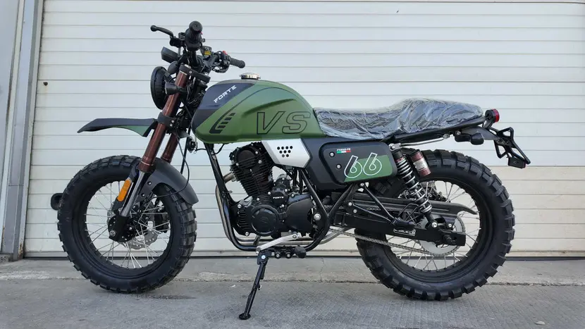Мотоцикл FORTE FT-250F6 Scrambler (Чорно-зелений) фото 3 купити в Україні