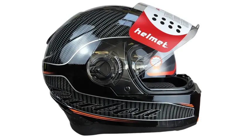 Мотошолом EXdrive EX-09 Carbon інтеграл чорний глянець розмір XL фото 2 купити в Україні