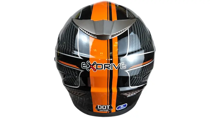 Мотошолом EXdrive EX-09 Carbon інтеграл чорний глянець розмір XL фото 3 купити в Україні