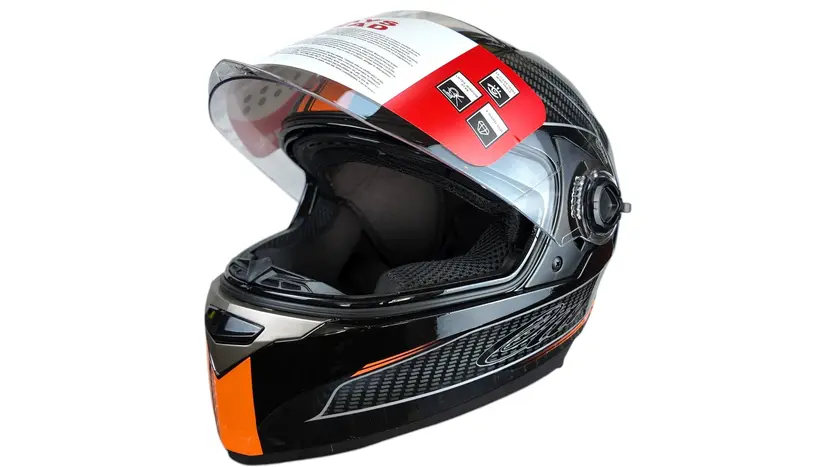 Мотошолом EXdrive EX-09 Carbon інтеграл чорний глянець розмір XL фото 5 купити в Україні
