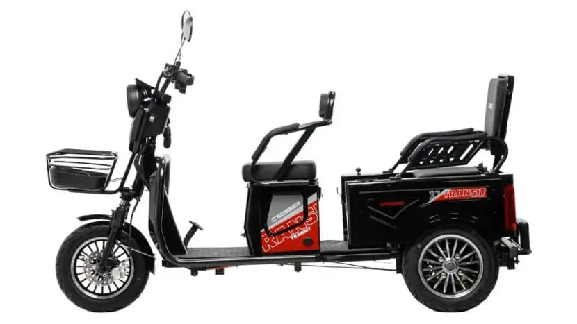 Электротрайк Crosser TR5 Transit (трехколесный электроскутер) красный 1500w, фото фото 4