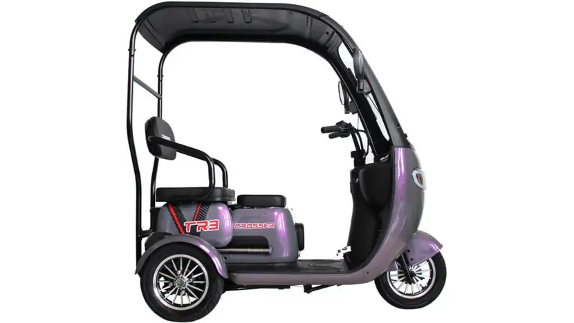 Электротрайк Crosser TR3 (трехколесный электроскутер) фиолетовый 800w, фото фото 2