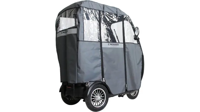 Электротрайк Crosser TR3 (трехколесный электроскутер) фиолетовый 800w, фото фото 9