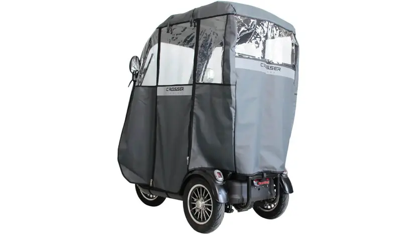 Электротрайк Crosser TR3 (трехколесный электроскутер) фиолетовый 800w, фото фото 7