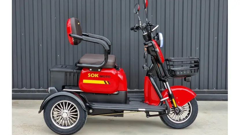 Электротрицикл трехколесный SOKMOTO X3 PRO 2025 1500W (Красный), фото фото 3