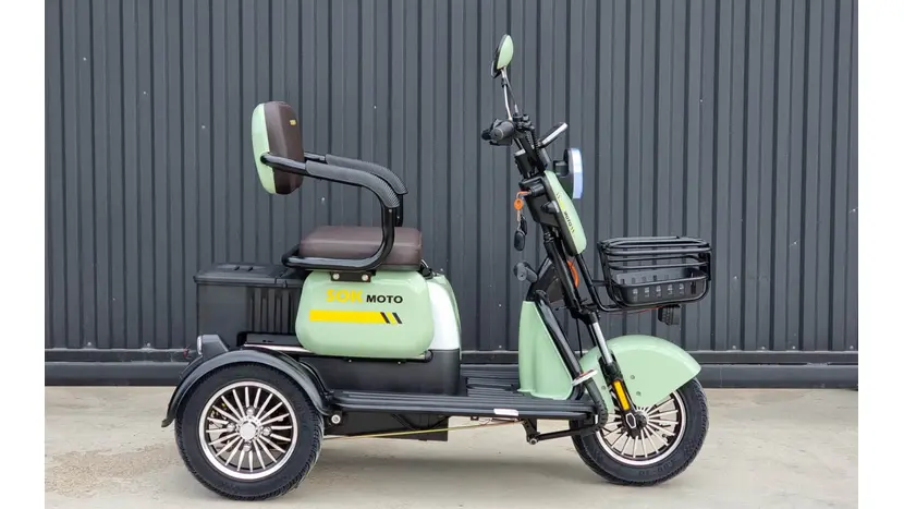 Электротрицикл трехколесный SOKMOTO X3 PRO 2025 1500W (Светло-зеленый), фото фото 3
