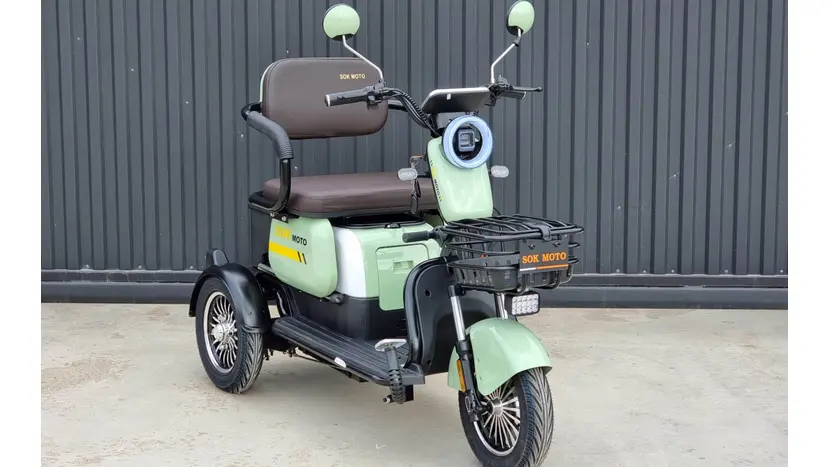 Электротрицикл трехколесный SOKMOTO X3 PRO 2025 1500W (Светло-зеленый), фото фото 4