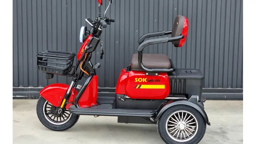 Электротрицикл трехколесный SOKMOTO X3 PRO 2025 1500W (Красный), фото фото 4