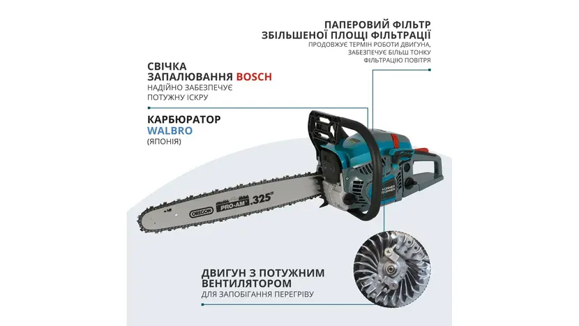Бензопила Könner&Söhnen KS CS31G-16-1 фото 7 купити в Україні