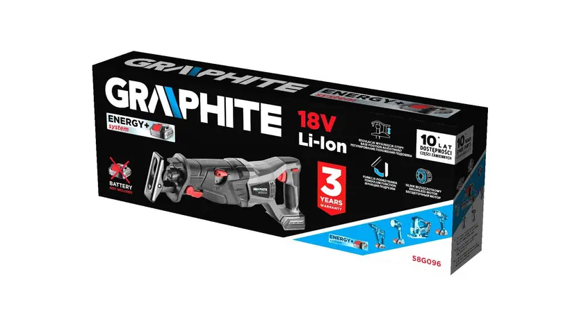 Пила шабельна акумуляторна безщіткова Graphite Energy+ без АКБ та ЗП фото 5 купити в Україні