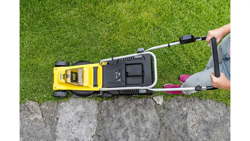 Газонокосилка аккумуляторная Karcher LMO 2-18 Battery с АКБ и ЗП, фото фото 6