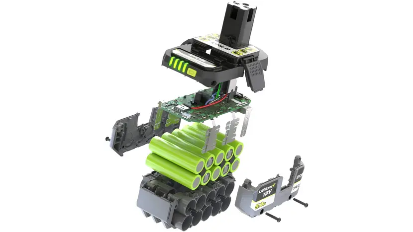 Акумулятор RYOBI RB1850X, 18В ONE+, 5Ач, 0.79 кг фото 5 купити в Україні